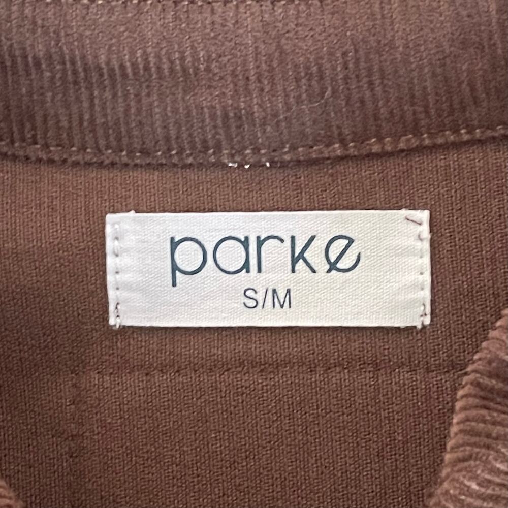 PARKE Chocolate Brown Corduroy Button Down Shirt - Shacket - Size S/M - Picture 4 of 6